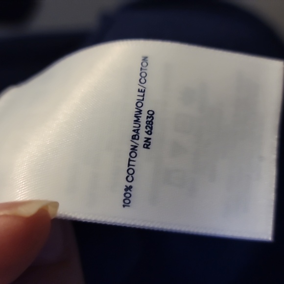 Lands End Navy Striped Open Cardigan Sweater - Picture 4 of 5